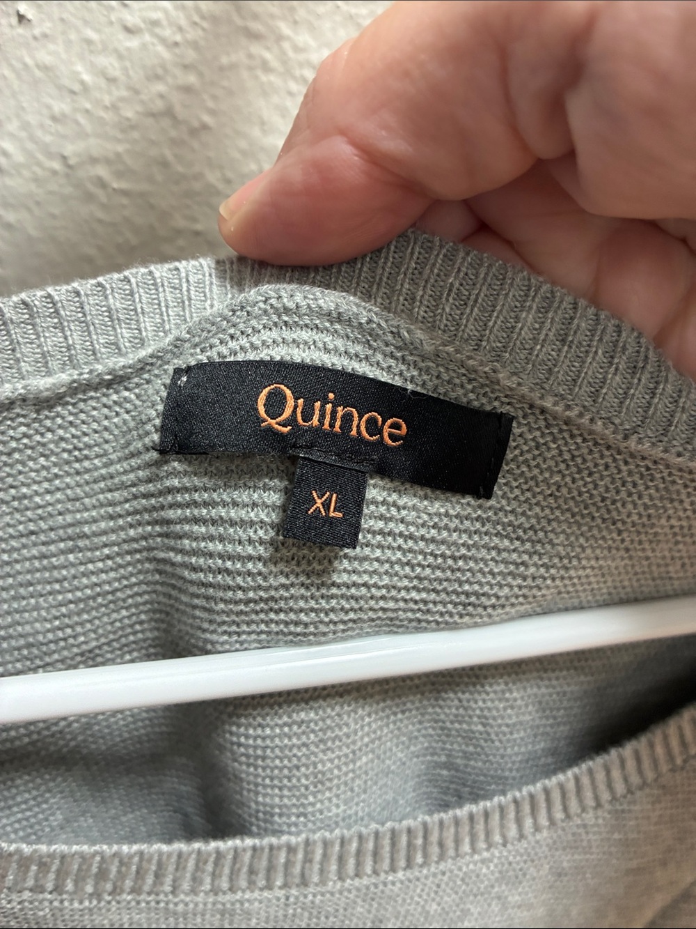 Quince Lightweight Cotton Cashmere Link-Stitch Dolman Sweater XL - Picture 4 of 4